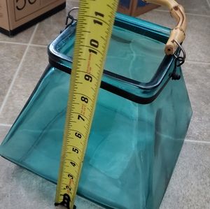 Blue Decorative Glass Container